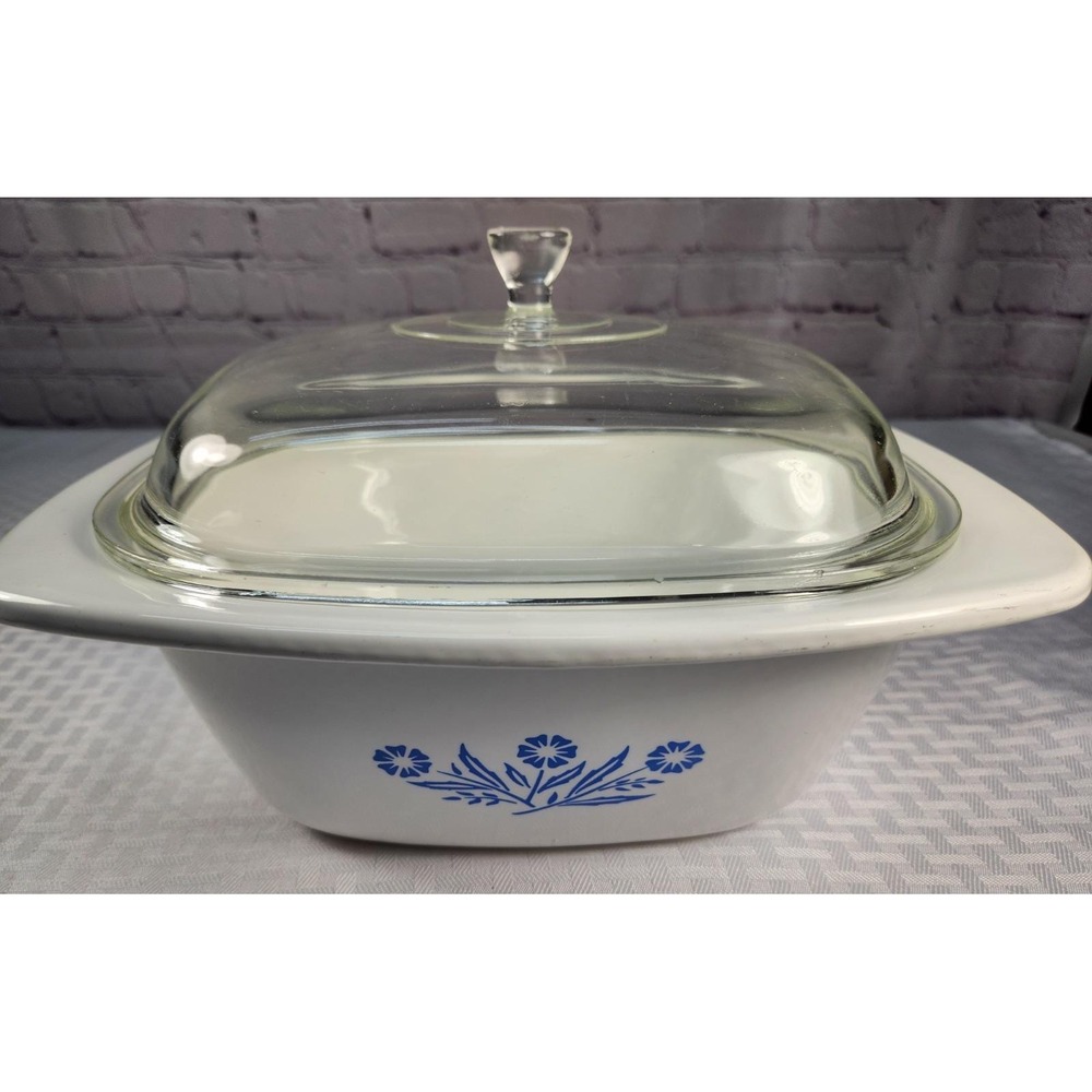 Corning Ware P-34-B Blue Cornflower 4 QT Dutch Oven Roaster Casserole Dish & Lid